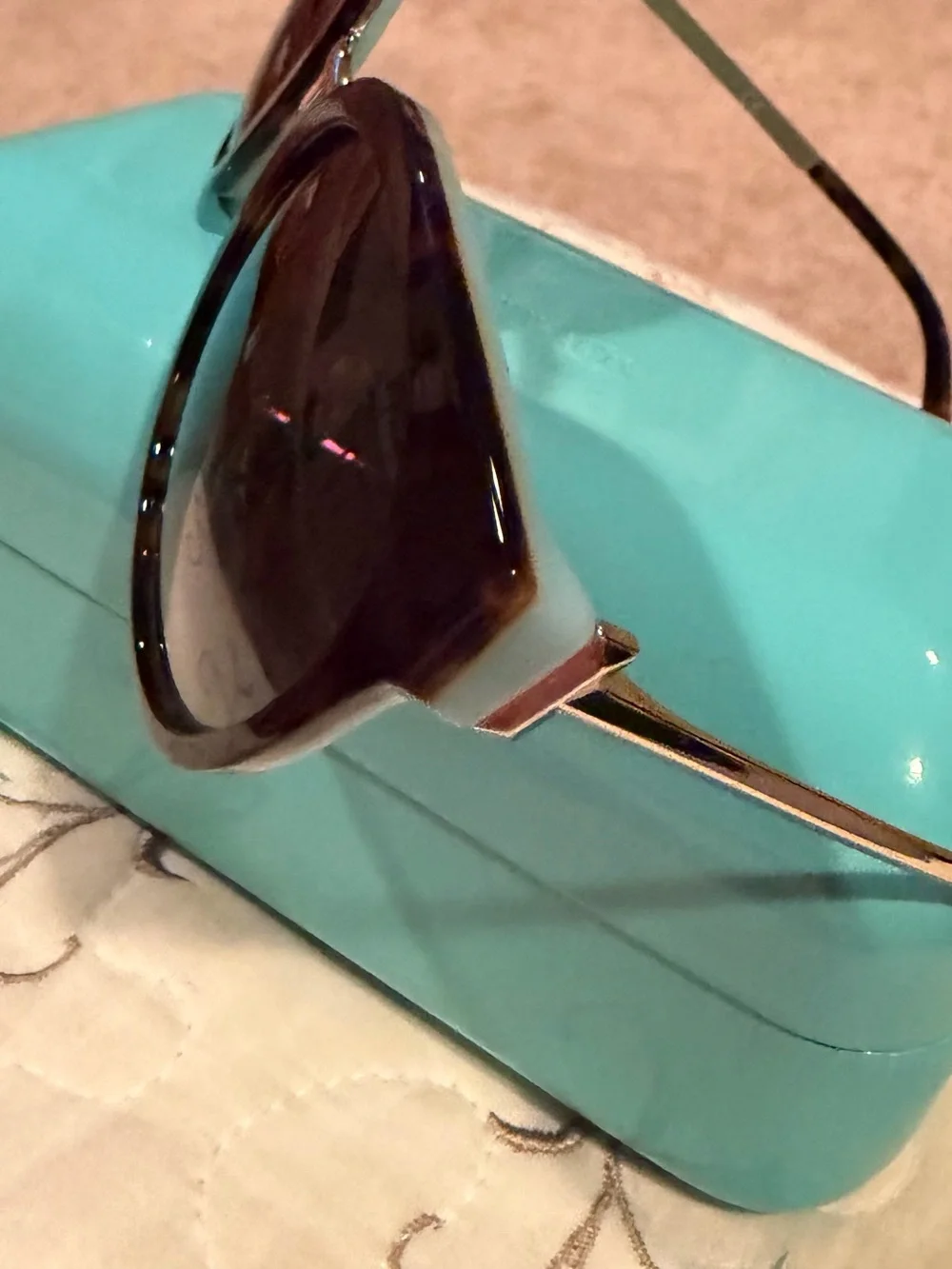 Tiffany & Co. Round Tortoiseshell Sunglasses with Brown Gradient Lenses